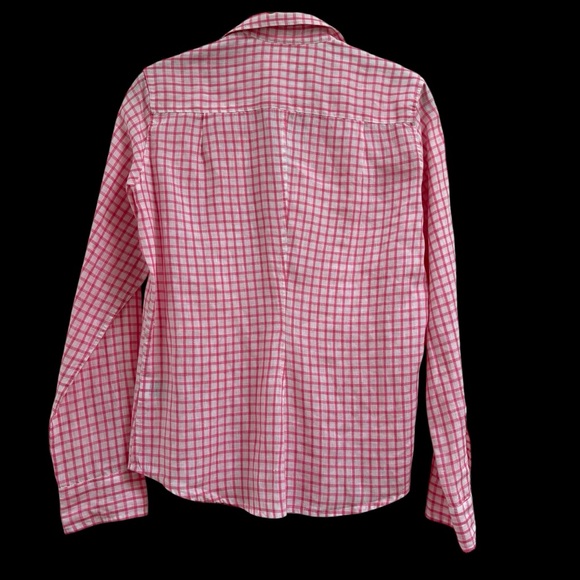 Frank & Eileen Pink Plaid Linen Button Down Shirt - Picture 2 of 5